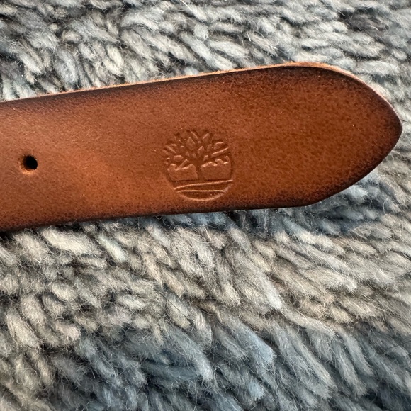 Boys M Timberland Brown Leather Belt - Picture 3 of 6